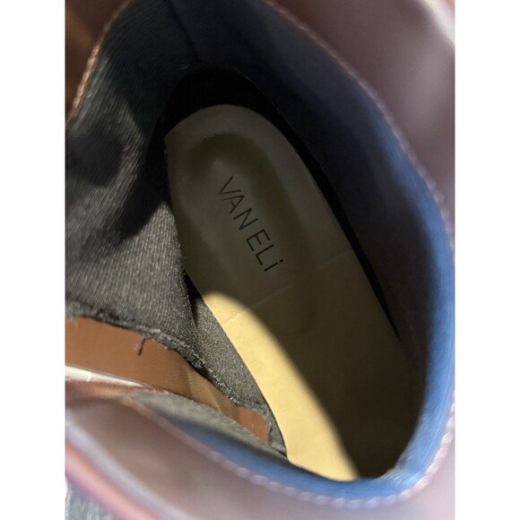 VANELI Valeke Women's Boots Brown Cognac Leather Square Toe Comfort 10 Luxury - Picture 7 of 9